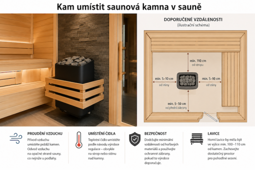 Kam umiestniť saunové kachle v saune