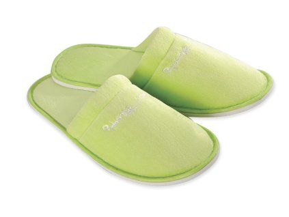 Papuče froté Velúr NP-zelené