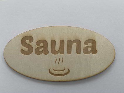 Drevená ceduľa SAUNA
