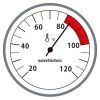 Sentiotec teplomer do sauny okrúhly 100mm