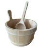 Set drevené vedro 4L s naberačkou 36 cm