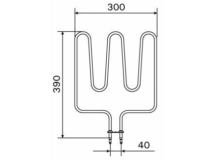 Topné těleso, spirála pro saunová kamna K9, L23, 1500W/240V