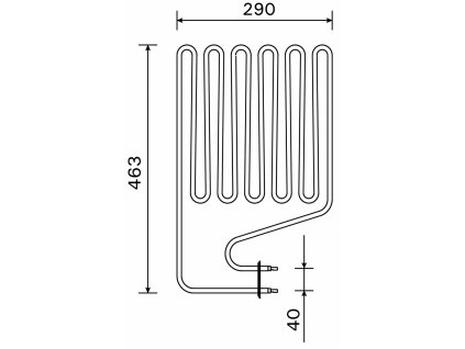 Topné těleso, spirála pro saunová kamna PO165, F16,5, F18, 3000W/230V