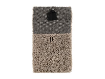 Žínka do sauny mycí lněné froté hnědá 14 x 24 cm