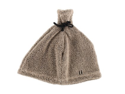 Saunová čepice Kenno len a froté šedá