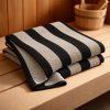 2231-2 Ručník do sauny černý 50 x 150 cm
