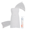 Dámský saunový set – kilt, čepice, ručník na vlasy a tělový peeling 1