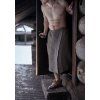 Pánský saunový kilt 70 × 145 cm – Kenno, černě–béžový 2