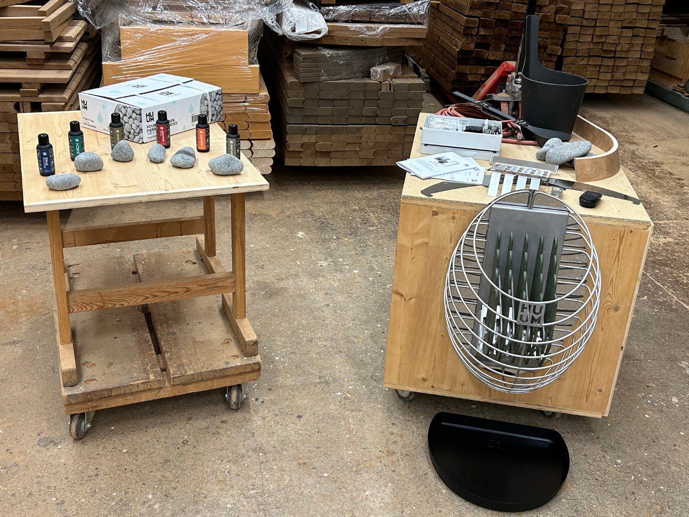 Příslušenství k saunování – saunové kameny, esence a designová kamna pro sudovky