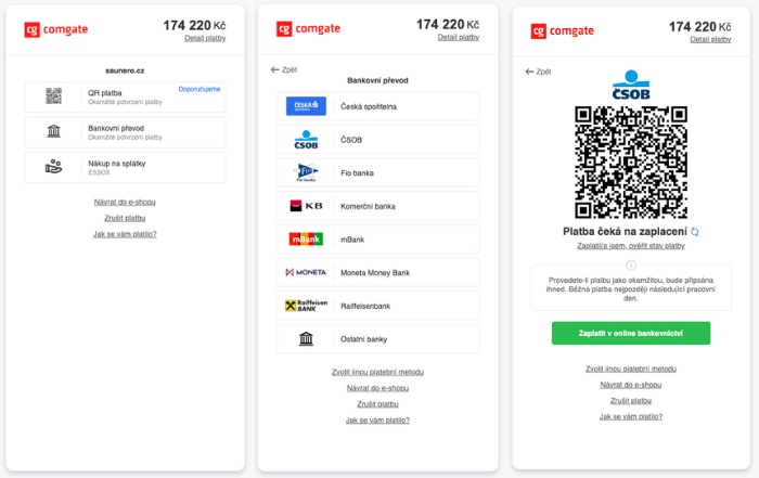 saunero-platba-online-bankovnim-prevodem