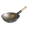 Ocelový WOK s dřevěným držadlem