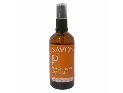 Pomaranč - Škorica - aromaterapeutický telový a masážny olej