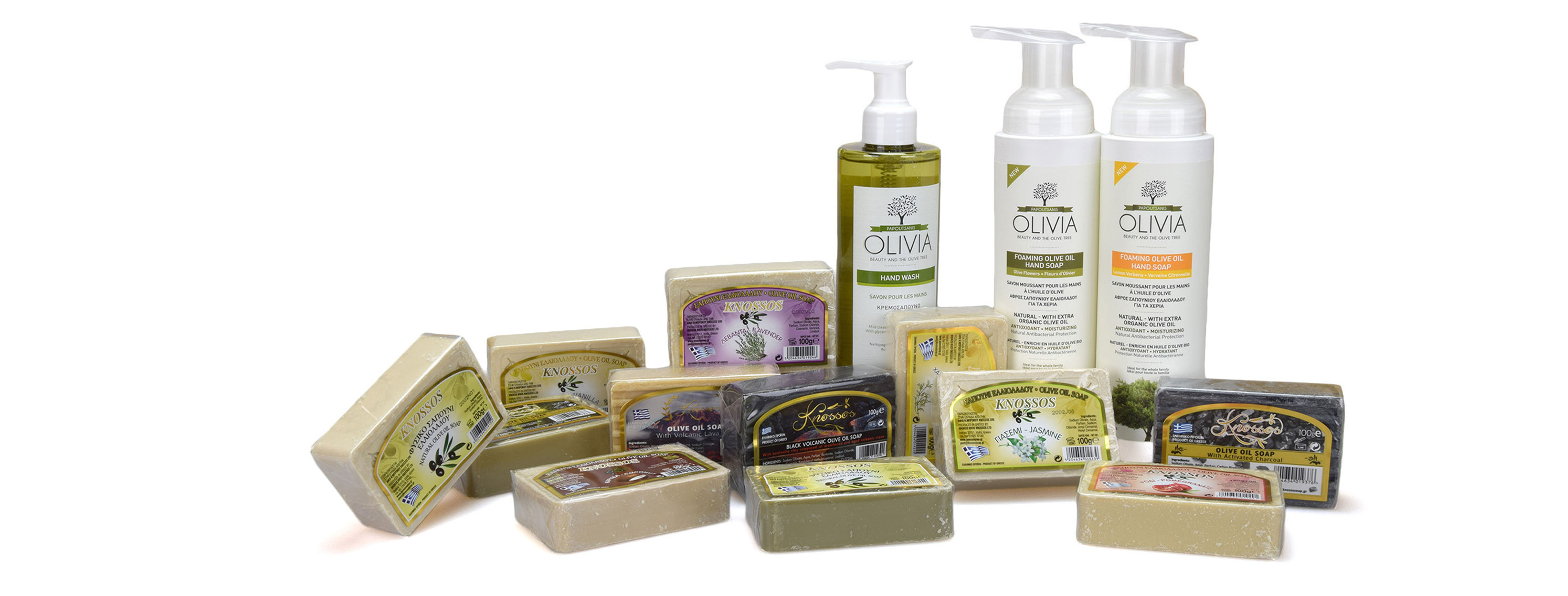 Přírodní řecká olivová mýdla