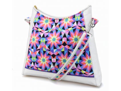 Bílá crossbody kabelka - Kaleidoskopová