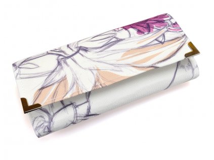 bílo-fialová kresba