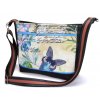Crossbody černá kabelka - Modrý motýl