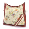 Crossbody hnědá kabelka - Barevné květy