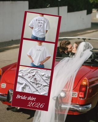 Svatební tričko pro nevěsty 2026 👰🏼‍♀️💍.. Opět doskladněny ve všech velikostech 💫. #saynomore #brides2026 #nevesty2026