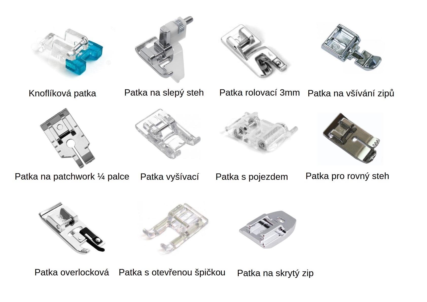 Jak vybrat správný tip patky k šicímu stroji?