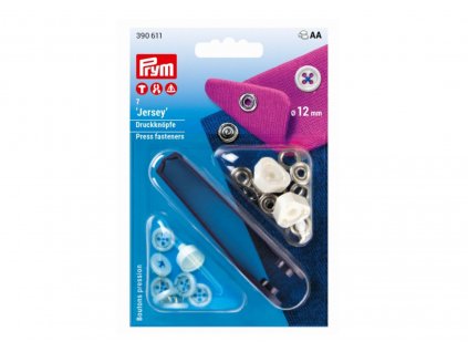 knoflik stiskaci jersey knoflik 12 mm modra