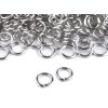 Spojovací kroužek průměr 5mm, 10 Ks, stříbrný a černý kov
