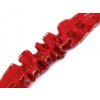 Řasicí rypsová stuha s lurexem červená, šíře 12 mm