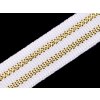 rypsova stuha s lurexem bílozlata 2