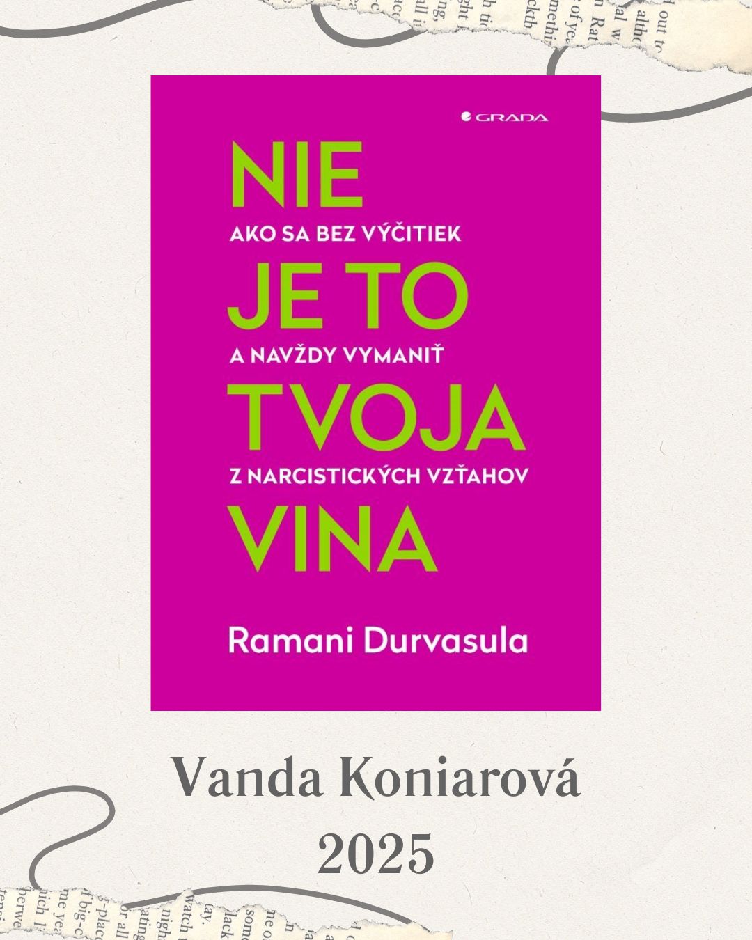 Ramani Durvasula – Nie je to tvoja vina (preklad Vandy Koniarovej)