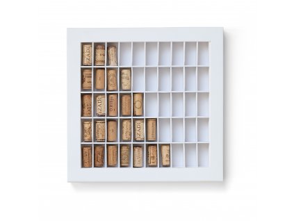 collector box with 50 compartments for wine corks