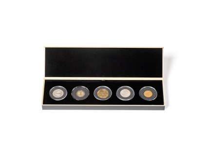 luxor coin box for five coins in uni grips l round coin capsule
