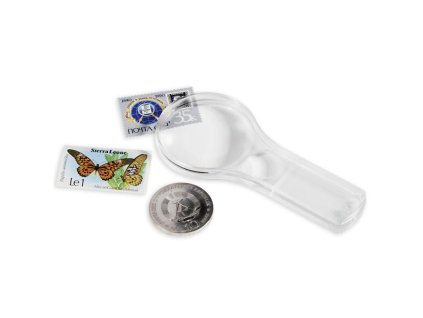 acrylic magnifier with 25x and 5x magnification