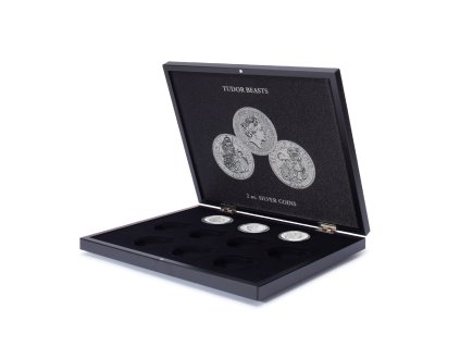 volterra uno presentation case for 10 silver coins atudor beasts in capsules