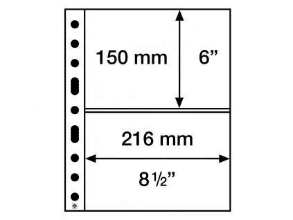 Albové listy GRANDE, 2 kapsy, 216 x 150 mm (Typ Čiré)