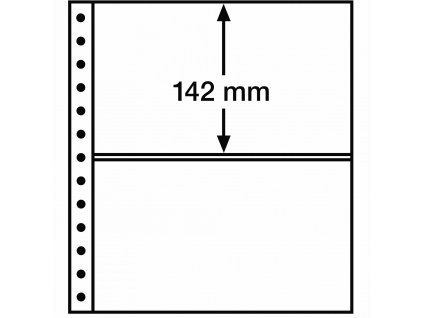 Albové listy R, 2 kapsy, 248 x 142 mm (Typ Černé)