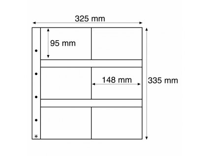 Albové listy MAXIMUM, 6 kapes, 148 x 95 mm (Typ Černé)