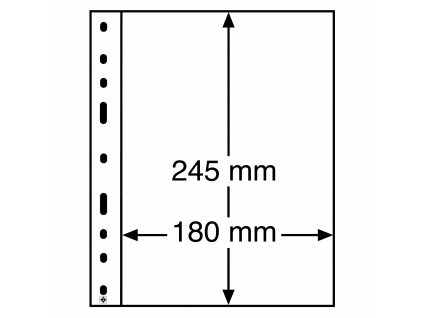 Albové listy OPTIMA, 1 kapsa, 180 x 245 mm (Typ Černé)