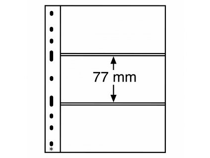 Albové listy OPTIMA, 3 kapsy, 180 x 77 mm (Typ Čiré)