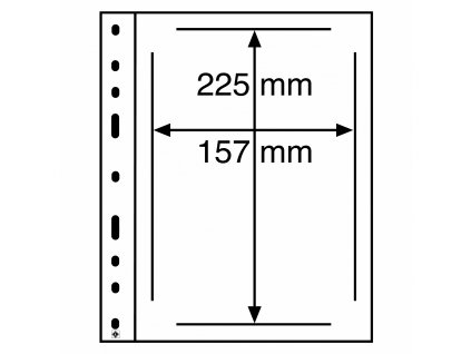 Albové listy OPTIMA, 1 kapsa, 157 x 225 mm (Typ Černé)