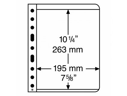 Albové listy VARIO, 1 kapsa, 195 x 263 mm (Typ Černé)