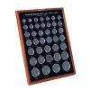presentation frame for grips round coin capsules with capsules
