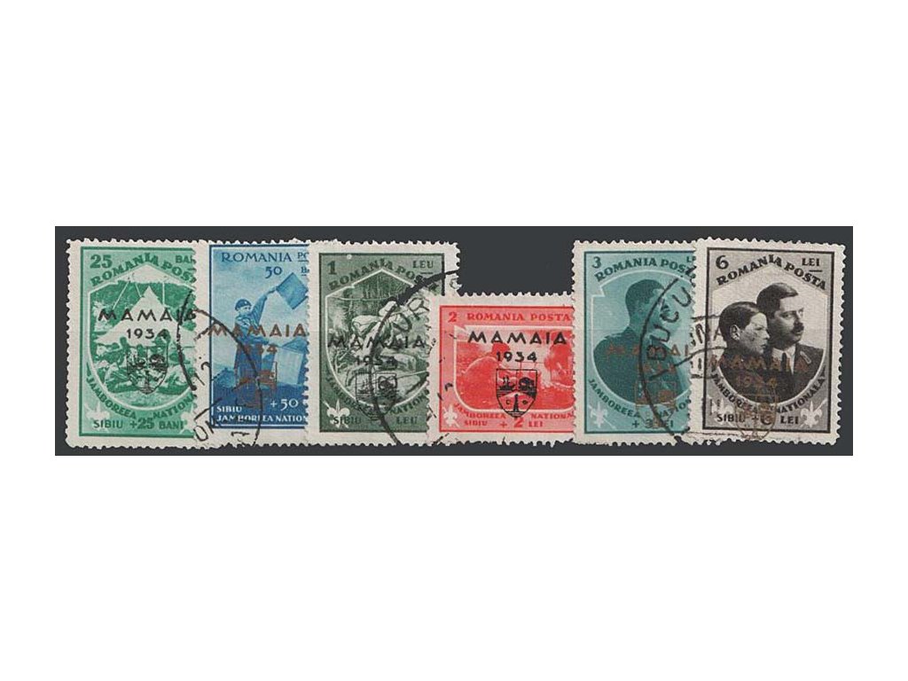 1934, 25B-6L Skautská série, Nr.468-73, razítkované, 2 L dv