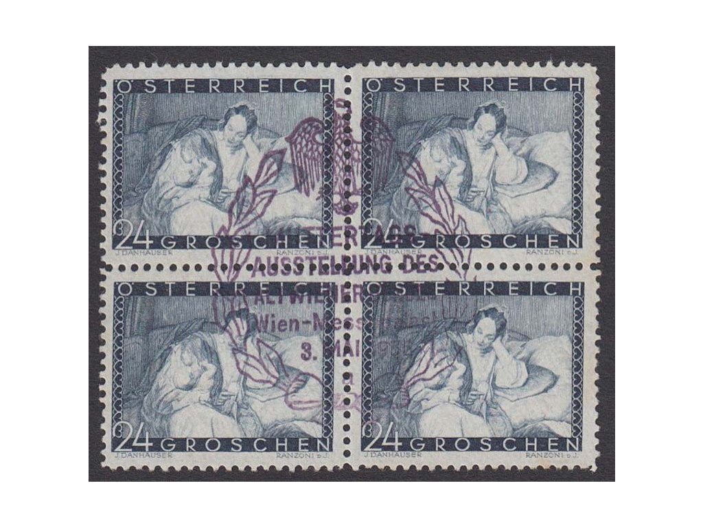 1935, 24 g Muttertag, 4blok, pamětní razítko, MiNr.597, několik skvrnek