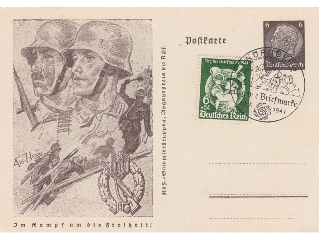1941, P 242 Den známky, DR Nürnberg, Tag der Briefmarke, dv