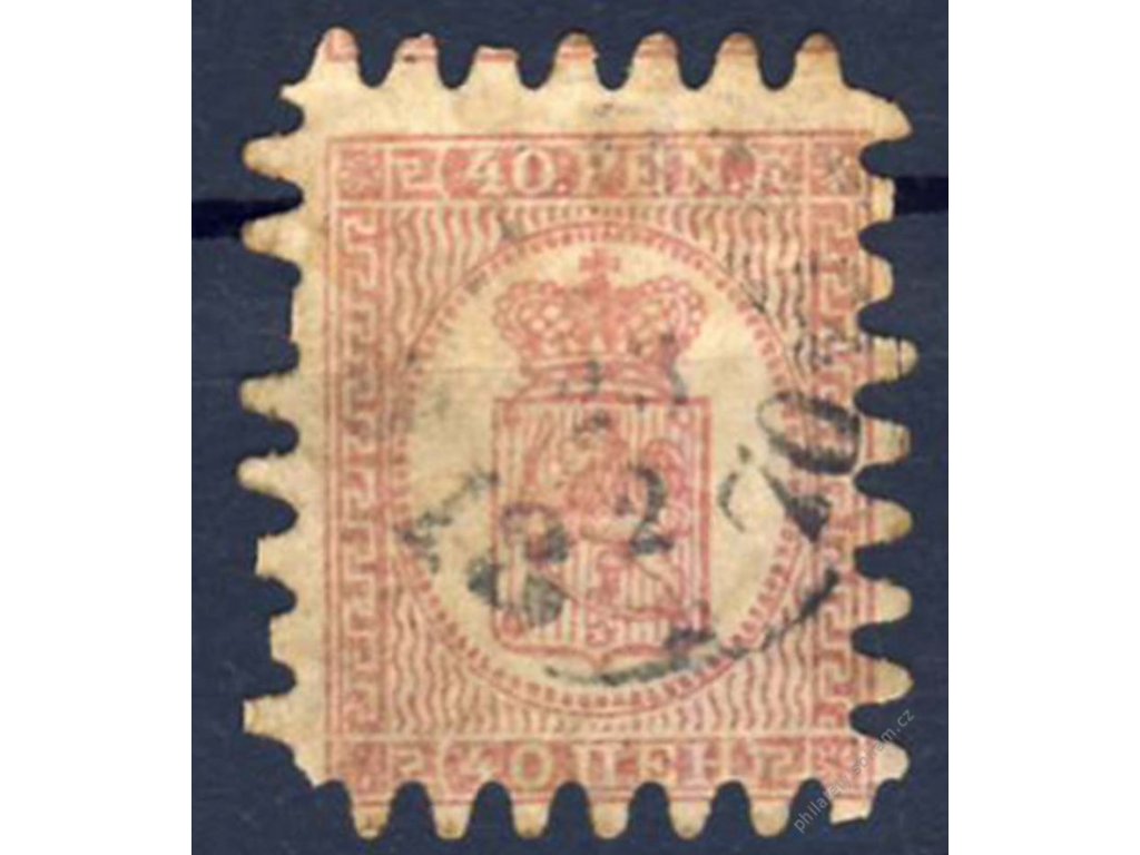 1866, 40P Znak, MiNr.9, razítkované, zašlé stářím