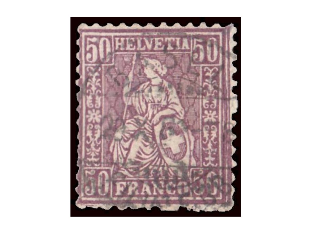 1881, 50C Helvetia, MiNr.43, razítkované, dv