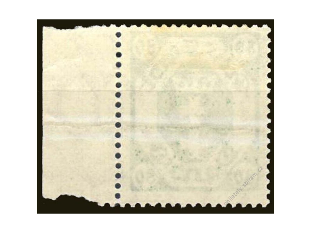 Danzig, 1922, 80Pf Znak, MiNr.94, * po nálepce, zvrásnění papíru