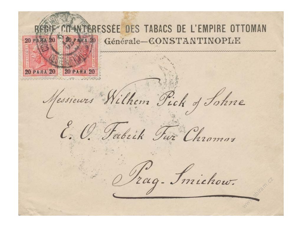 Levanta, 1905, DR Constantinople, firemní dopis