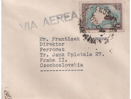 Argentina, 1947, DR Buenos Aires, let. dopis zaslaný do Prahy