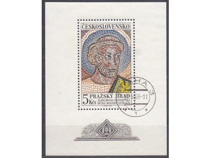 1968, 5Kčs aršík Pražský hrad, denní razítko, Nr.A1681, ilustrační foto