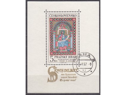 1967, 5Kčs aršík Pražský hrad, denní razítko, Nr.A1613, ilustrační foto